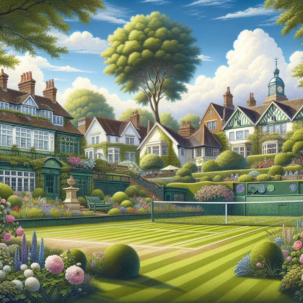 Typical Wimbledon scenery. typical houses in Wimbledon. image generated by AI